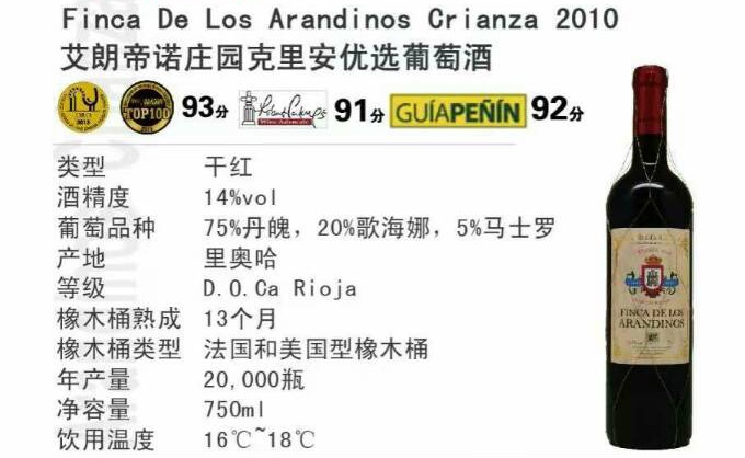 艾朗帝诺庄园克里安优选葡萄酒